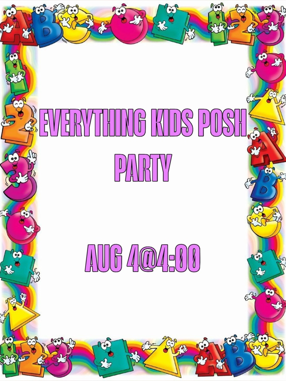 🪁🧸EVERYTHING KIDS POSH PARTY AUG 4@4:00